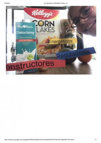 Tipos de alimentos, Alexandra Ordoñez