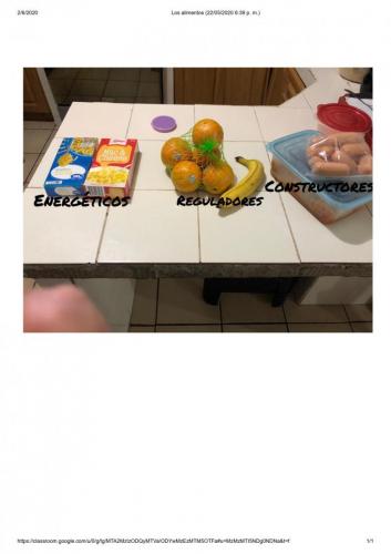 Tipos de alimentos, Mia Ortiz