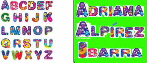 Adriana Alpírez 1D - Mi nombre con abecedario
